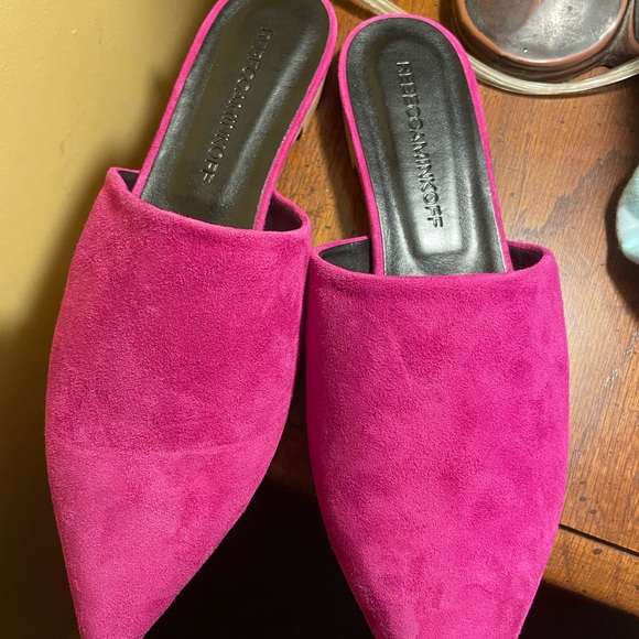 Rebecca Minkoff Suede/Velvet Slides (New) - Picture 2 of 3